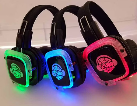 Los tres canales de audio identificados por color